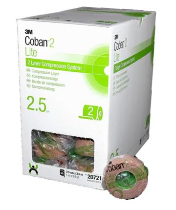 *Compressie Set, Coban Comfort, Latexvrij, 2 Laags Compressiesysteem, 3M