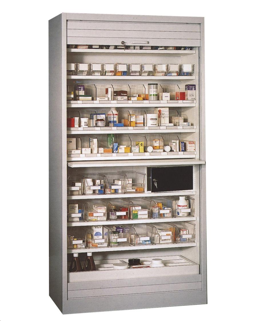 Medicijnkast, Met Jaloeziedeuren,Tussenschot voor Medicijnbakje, (MKJ-Jal.D)