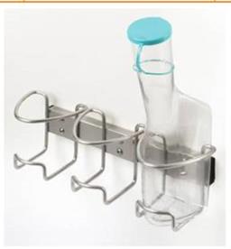 *Urinaalhouder, Wandmodel, RVS, Geschikt voor 3 Urinaals