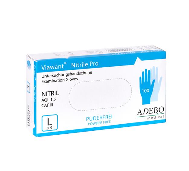 Onderzoekshandschoen, Viawant, Nitril Pro, Huismerk