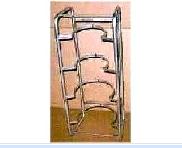 Ondersteekwagen,RVS, Voor 4 Bedpannen