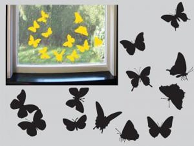 Stickervel Vlinders, Statisch Hechtend