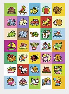 Speelgoed, beloningsstickers Kapstokstickers serie 321, 35 verschillende motieven