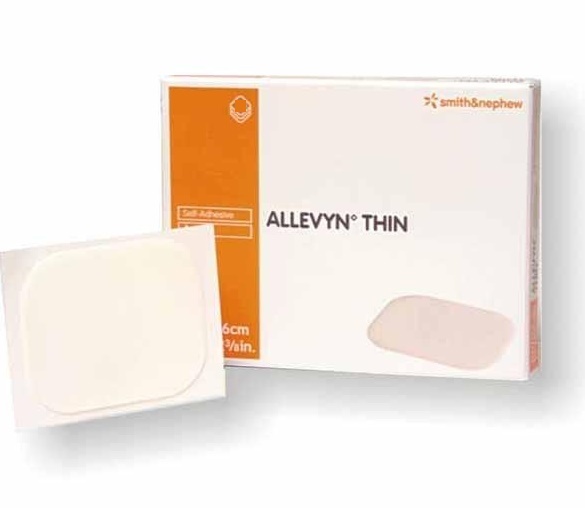 Schuimverband, Allevyn Thin, Adhesive, Steriel, Smith&amp;Nephew