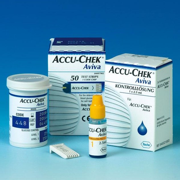 Glucose Teststrip, AccuChek Aviva, Chipcode 112, Roche