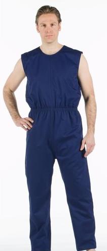 ADL Hulpmiddel, Antischeur Patienteoverall, zonder mouw, Lange pijp.