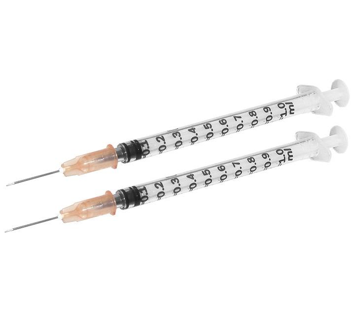 Spuit met Naald, Luer, 3 Delig, Becton Dickinson