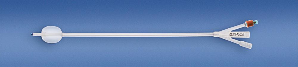 Verblijf catheter, 3 weg spoelcatheter, 100% siliconen, Asid Bonz