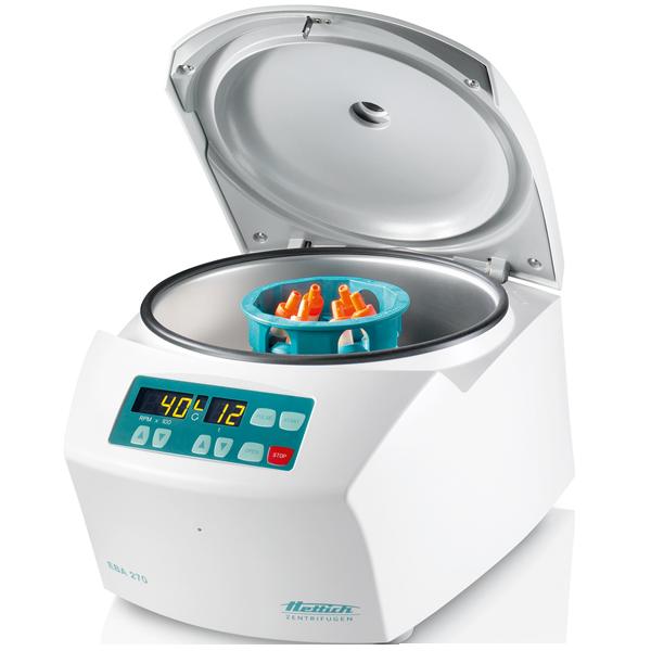Laboratorium, Centrifuge, Hettich, EBA270, Tafelcentrifuge, Geschikt voor 6 buisjes a 15 ml