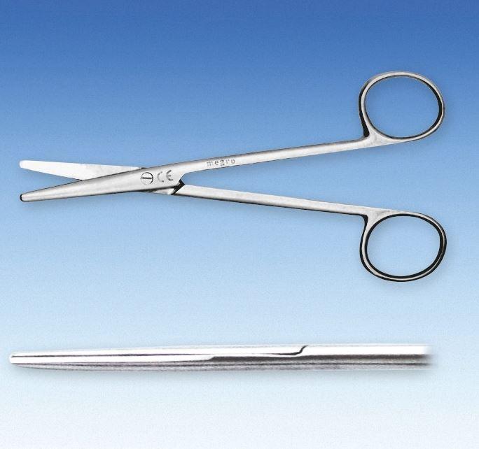 *Prepareerschaar, Volgens Metzenbaum, Gebogen 