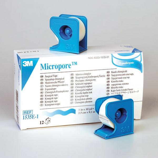 Fixatie Pleister, Micropore, In Klemring, 3M