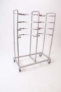 Ondersteekwagen, RVS, Voor 8 Bedpannen